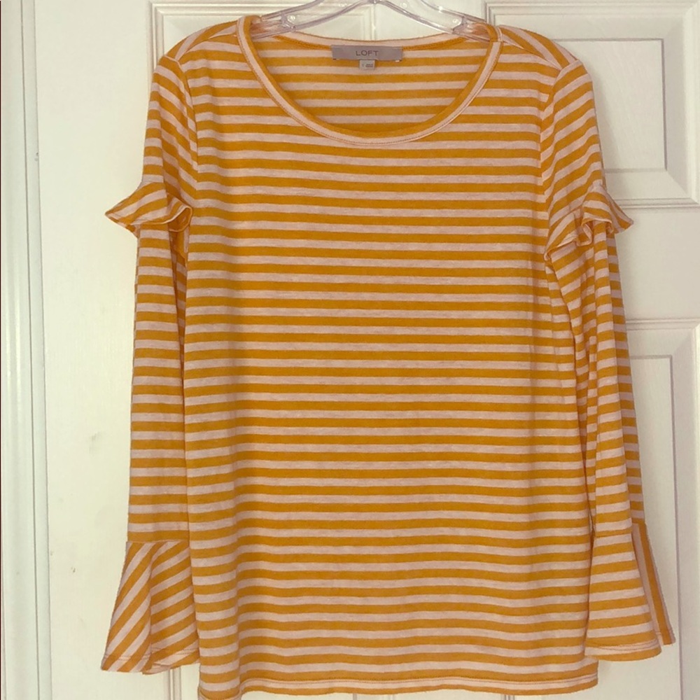 Loft ruffle sleeve top